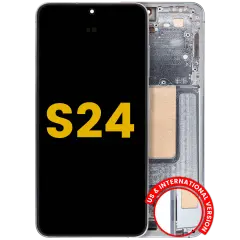 OLED Assembly With Frame For Samsung Galaxy S24 5G (US & International Version) (Refurbished) (Sapphire Blue)